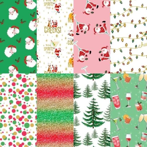 North Pole Social Club Collection Fat Quarter Pack (8 pieces) by Camelot Fabrics (Cut in House)