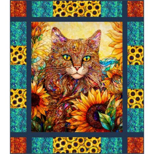 Sonny in the Sunflowers Quilt Kit, Sonny in the Sunflowers by Camelot Fabrics