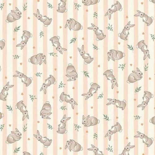 191_C Bunnies Coral, Little Ones by Makower