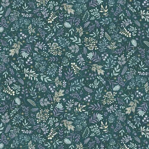 199-T Flora Teal, Charmed by Makower