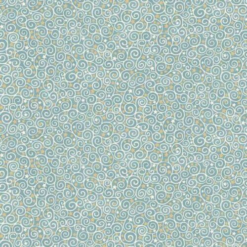 201-T Scroll Teal, Charmed by Makower