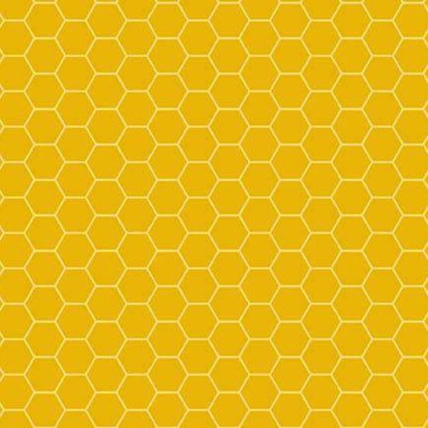 A1579Y1 Honeycomb Dark Yellow, Sunny Yellow by Amy Latta