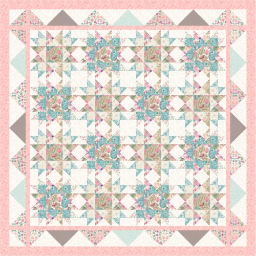 Botanical Oasis Quilt Kit 1 by Lewis & Irene