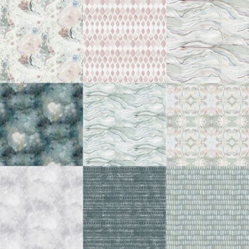 Brushstrokes Fat Quarter Pack (9 pcs) by Shell Rummel