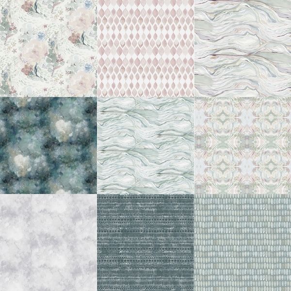 Brushstrokes Fat Quarter Pack (9 pcs) by Shell Rummel