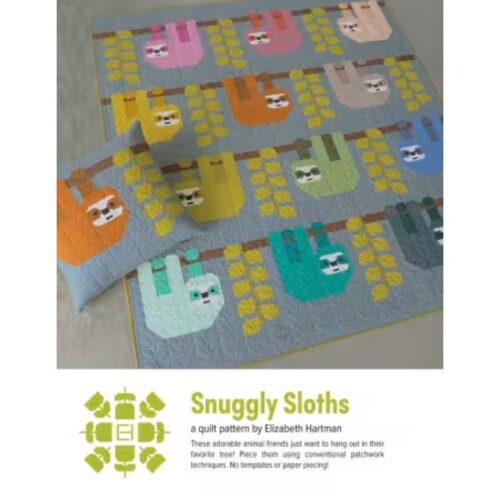 EH085 Snuggly Sloths Quilt Pattern - Elizabeth Hartman