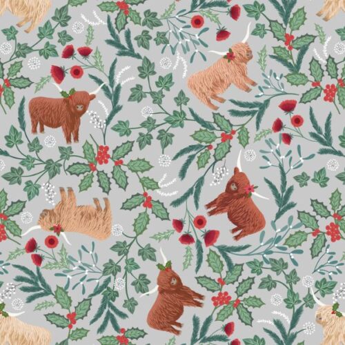 C130A Highlands on Misty Silver, Celtic Christmas by Lewis & Irene