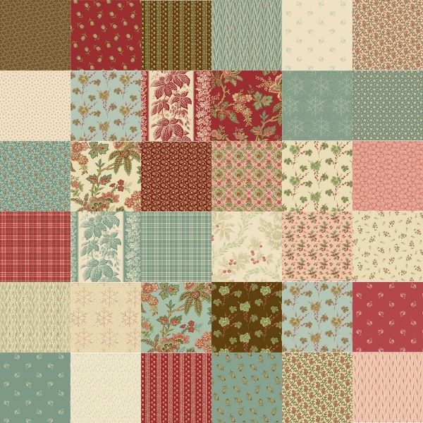 Jingle Bell Fat Quarter Pack (36 pieces) by Edyta Sitar (Cut in House)