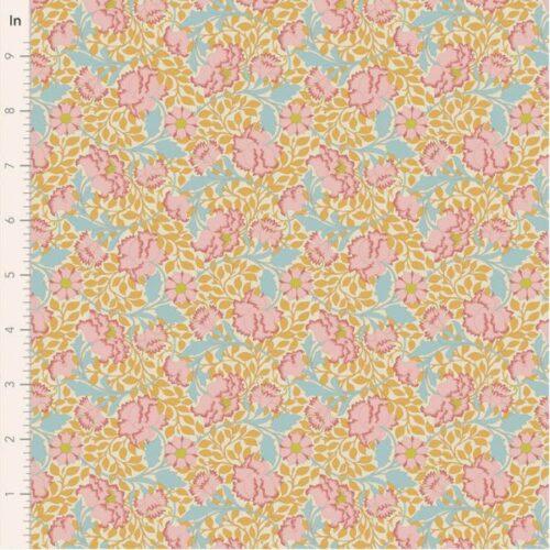 TD100658 Floral Mustard, Songbird by Tilda