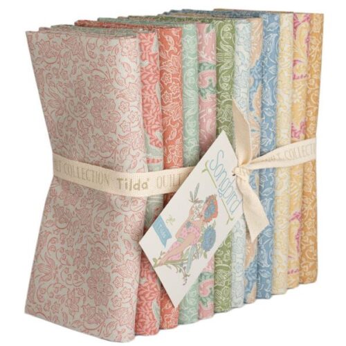 TD300256 Lila and Stella Blenders Fat Quarter Pack (12 pieces), Songbird by Tilda
