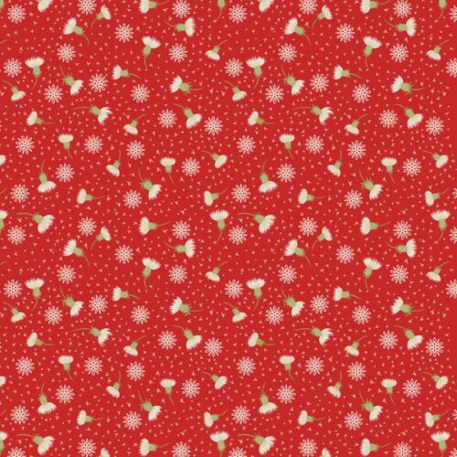 C134B Thistledown on Red, Celtic Christmas by Lewis & Irene