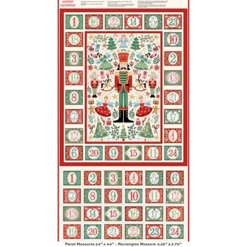 228-Q Advent Cream Panel, The Nutcracker by Makower
