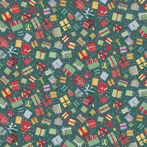 233-G Presents Green, Country Christmas by Makower