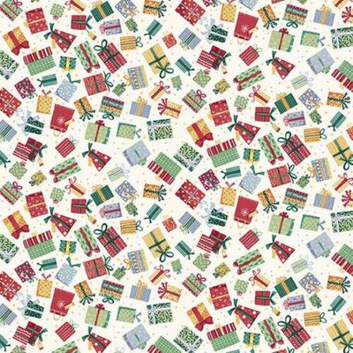 233-Q Presents Cream, Country Christmas by Makower