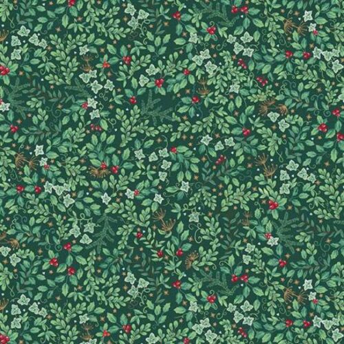 234-G Evergreen Green, Country Christmas by Makower