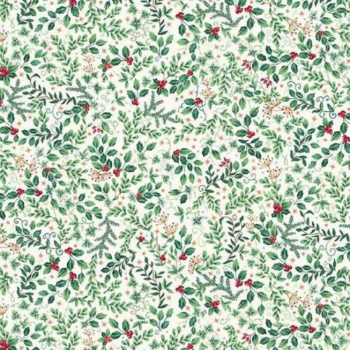 234-Q Evergreen Cream, Country Christmas by Makower