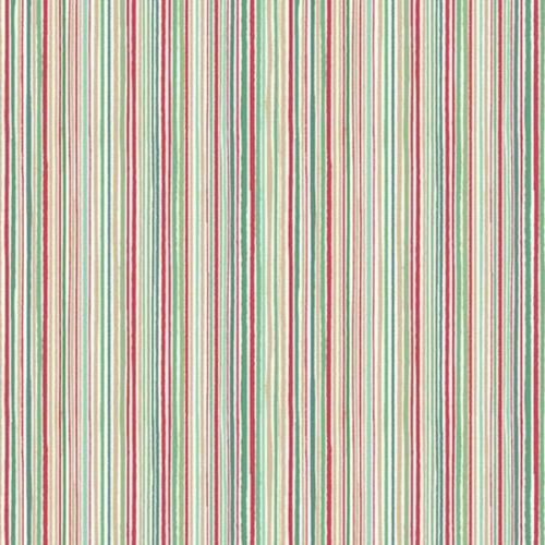 237-Q Fine Stripe Cream, Country Christmas by Makower