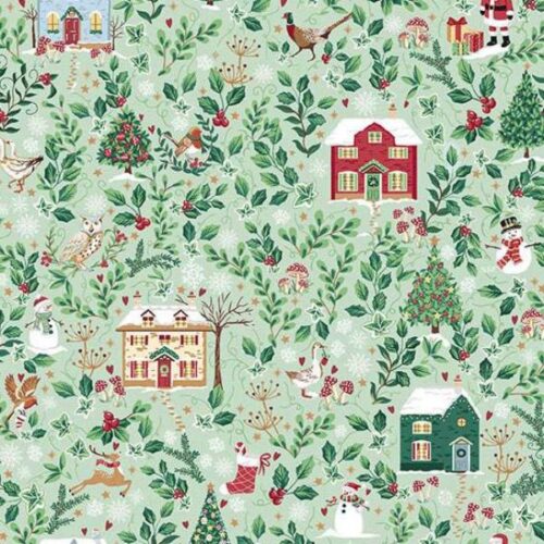 240-G Cottages Green, Country Christmas by Makower