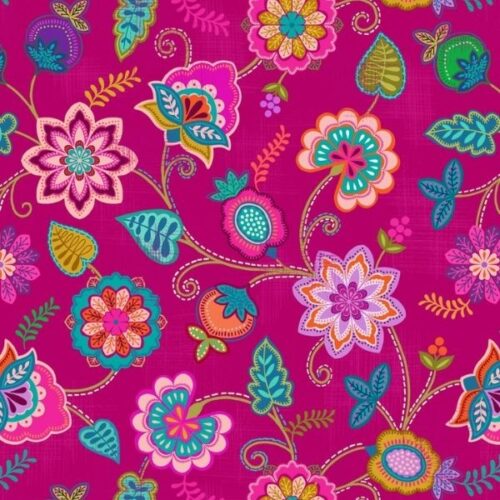 A976B Sambramha Floral on Pink, Sambramha by John Scott