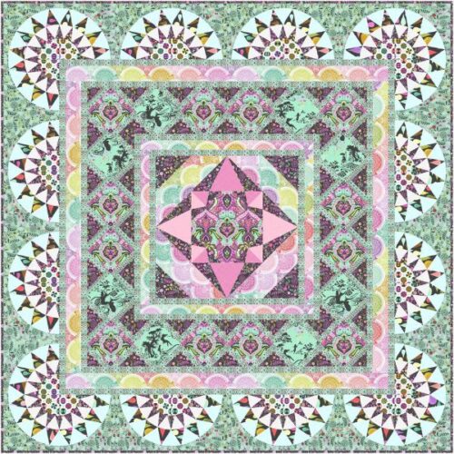 Amphibian Majesty Quilt Kit, Prince Charming Déjà Vu by Tula Pink