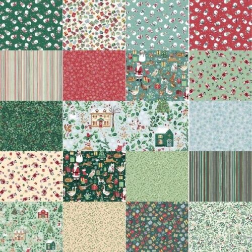 Country Christmas Fat Quarter Pack (19 Pieces) by Makower (Cut in House)