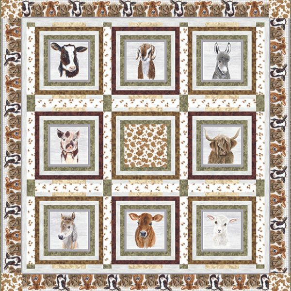 Down on the Farm Quilt Kit, Little Seedlings Farm by Moqué Lee Studio