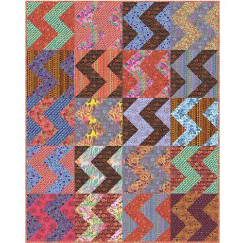 Lightning Strikes Twice Quilt Kit, From the Archives by Kaffe Fassett