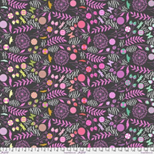 MKTP014.LICORICE Dandelion, Prince Charming Déjà Vu Minky by Tula Pink