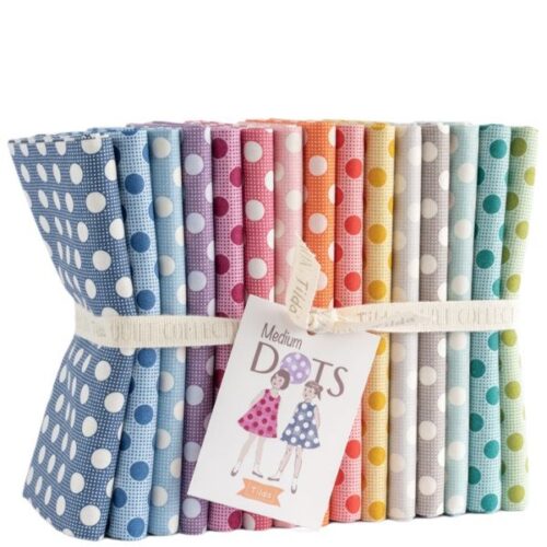 TD300014 Medium Dots Fat Quarter Pack (15 pieces) by Tilda