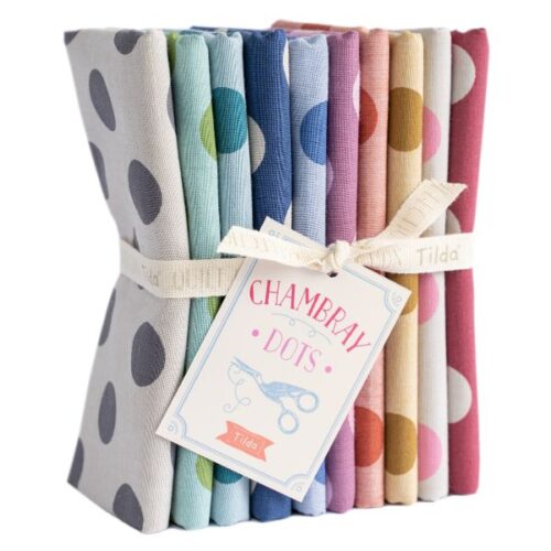 TD300158 Chambray Dots Fat Quarter Pack (10 pieces) by Tilda