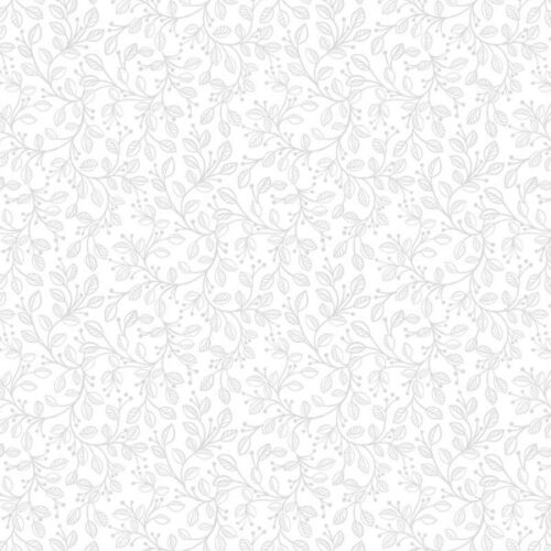 TT32A White on White Forest Vines, Tiny Tonals by Lewis & Irene