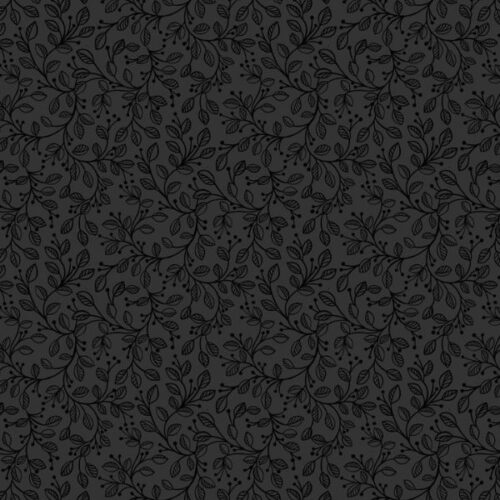 TT32D Black on Black Forest Vines, Tiny Tonals by Lewis & Irene