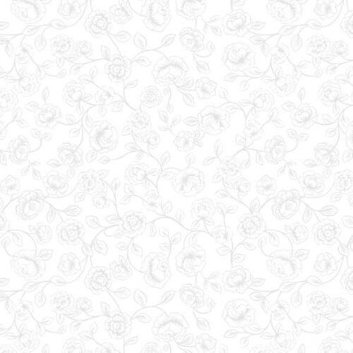 TT34A White on White Irene's Rose, Tiny Tonals by Lewis & Irene