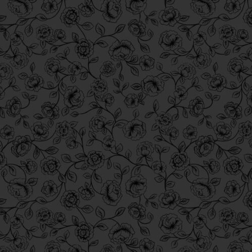 TT34D Black on Black Irene's Rose, Tiny Tonals by Lewis & Irene