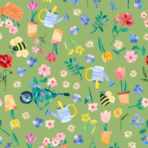 WB063 Flower Market Garden, Flower Market by Wee Blue Bell