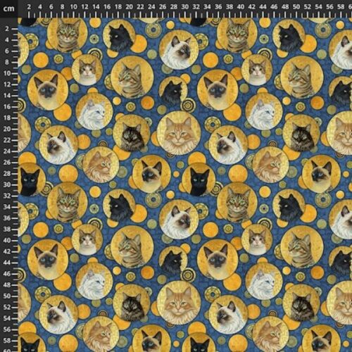 10776-44 Golden Imperial Cattitudes, Klimty Cats by Patrick Lose