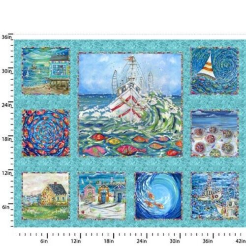 24160-PNL Seaside Summer Panel, Seaside Summer by Estelle Grengs