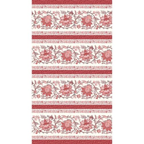 29131 11 Border Stripe Bordeaux by Deborah Edwards