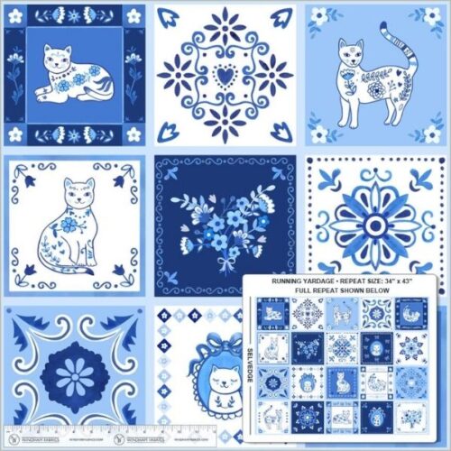 55341D-1 Panel, Chateau Meow by Whistler Studios