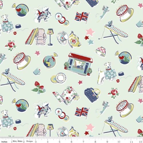 C18371-Mist Icons, Cath Kidston Signature Collection by Riley Blake