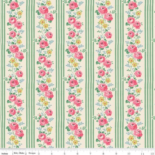 C18372-Green Stripe, Cath Kidston Signature Collection by Riley Blake
