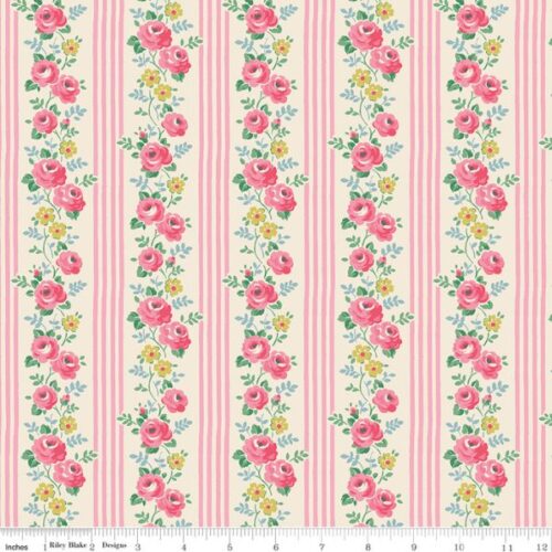 C18372-Pink Stripe, Cath Kidston Signature Collection by Riley Blake