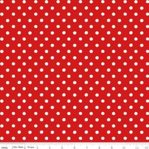 C18374-Red Button Spot, Cath Kidston Signature Collection by Riley Blake