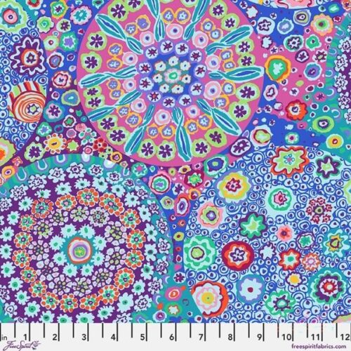 CLGP001.Aqua Millefiore, Kaffe Fassett Cotton Lawn