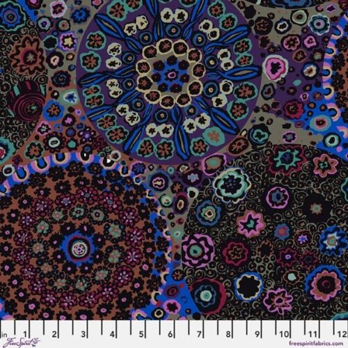 CLGP001.Dark Millefiore, Kaffe Fassett Cotton Lawn