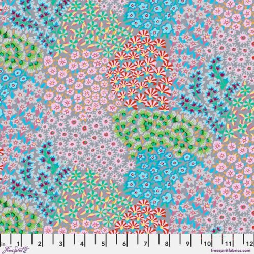 CLGP005.Grey Persian Garden, Kaffe Fassett Cotton Lawn