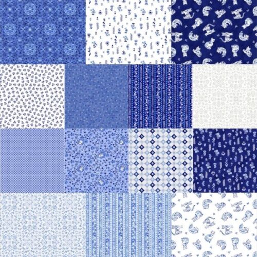 Chateau Meow Fat Quarter Pack (14 pieces) by Whistler Studios (Cut in House)