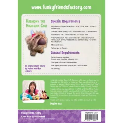 FF2861 Harmony the Highland Cow Funky Friends Factory