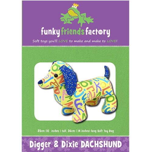 FF4651 Digger & Dixie Dachshund Funky Friends Factory Back