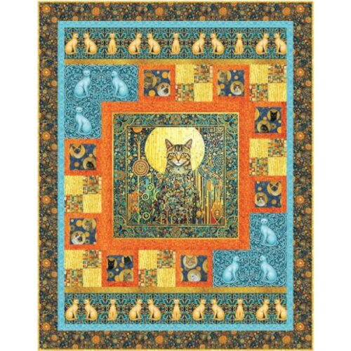 Imperial Cats Quilt Kit, Klimty Cats by Patrick Lose